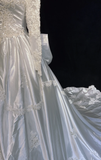Retro Wedding Dress 1950s 1940s Ball Gown High Neck Lace White Long Sleeves Wedding Dresses Bridal Gowns Brides Gown HZ1121