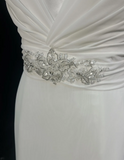 Vintage Wedding Dress 1950s 1940s A line V Neck Chiffon White Long Wedding Dresses Bridal Gowns Brides Gown HZ1121