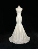 Vintage Wedding Dress 1950s 1940s Mermaid Sweetheart Satin White Long Wedding Dresses Bridal Gowns Brides Gown HZ1121
