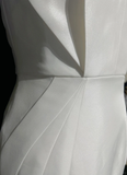 Vintage Wedding Dress 1950s 1940s Mermaid Sweetheart Satin White Long Wedding Dresses Bridal Gowns Brides Gown HZ1121