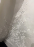 Retro Wedding Dress 1950s 1940s Ball Gown Strapless Satin Lace White Long Wedding Dresses Bridal Gowns Brides Gown HZ1121