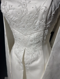 Retro Wedding Dress 1950s 1940s Ball Gown Strapless Satin Lace White Long Wedding Dresses Bridal Gowns Brides Gown HZ1121