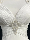Vintage Wedding Dress 1970s A line Halter Chiffon White Long Wedding Dresses Bridal Gowns Elegant Brides Gown HZ1121