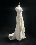 Retro Wedding Dress 1950s 1940s Mermaid Spaghetti Straps Long Wedding Dresses Bridal Gowns Brides Gown HZ1121