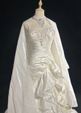 Retro Wedding Dress 1950s 1940s Mermaid Spaghetti Straps Taffeta Long Wedding Dresses Bridal Gowns Brides Gown HZ1121