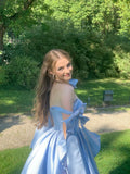 Fancy Short Hoco Dresses Ball Gown Spaghetti Straps Blue Mini Formal 8th Grade Homecoming Dresses Summer Middle School Homecoming Outfits HZ1121
