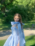 Fancy Short Hoco Dresses Ball Gown Spaghetti Straps Blue Mini Formal 8th Grade Homecoming Dresses Summer Middle School Homecoming Outfits HZ1121