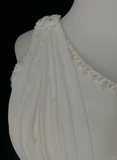 Retro Wedding Dress 1950s 1940s A Line One Shoulder Chiffon White Long Wedding Dresses Bridal Gowns Brides Gown HZ1121