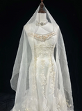 Retro Wedding Dress 1950s 1940s Mermaid Spaghetti Straps Tulle Long Wedding Dresses Bridal Gowns Elegant Brides Gown HZ1121