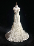 Retro Wedding Dress 1950s 1940s Mermaid Spaghetti Straps Tulle Long Wedding Dresses Bridal Gowns Elegant Brides Gown HZ1121