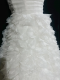 Vintage Wedding Dress 1970s Ball Gown Spaghetti Straps Tulle White Long Wedding Dresses Bridal Gowns Elegant Brides Gown HZ1121