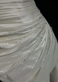 Vintage Wedding Dress 1970s High Low Strapless Lace Ivory Wedding Dresses Bridal Gowns Elegant Brides Gown HZ1121