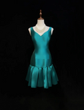 Cute Ball Gown V Neck Satin Short Mini Formal 8th Grade Homecoming Dresses Summer Middle School Hoco Dress Homecoming Outfits HZ1121