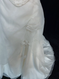 Vintage Wedding Dress 1970s Ball Gown Strapless Ivory Satin Wedding Dresses Bridal Gowns Elegant Brides Gown HZ1121