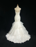 Retro Wedding Dress 1950s 1940s Mermaid Spaghetti Straps White Tulle Long Wedding Dresses Bridal Gowns Elegant Brides Gown HZ1121
