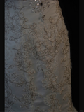 Vintage Wedding Dress 1970s Mermaid V Neck White Lace Long Wedding Dresses Bridal Gowns Elegant Brides Gown HZ1121