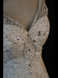 Vintage Wedding Dress 1970s Mermaid V Neck White Lace Long Wedding Dresses Bridal Gowns Elegant Brides Gown HZ1121