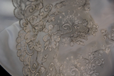 Vintage Wedding Dress 1970s Mermaid V Neck White Lace Long Wedding Dresses Bridal Gowns Elegant Brides Gown HZ1121