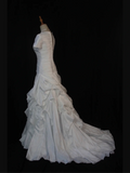 Vintage Wedding Dress 1970s Mermaid Sweetheart White Satin Long Wedding Dresses Bridal Gowns Elegant Brides Gown HZ1121