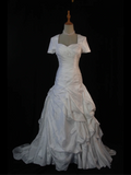 Vintage Wedding Dress 1970s Mermaid Sweetheart White Satin Long Wedding Dresses Bridal Gowns Elegant Brides Gown HZ1121
