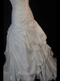 Vintage Wedding Dress 1970s Mermaid Sweetheart White Satin Long Wedding Dresses Bridal Gowns Elegant Brides Gown HZ1121