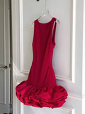 Cute Sheath Scoop Sleeveless Burgundy Short Formal 8th Grade Homecoming Dresses Summer Middle School Hoco Dress Homecoming Outfits HZ1121