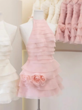 Cute A line High Neck Pink Tulle Mini Short Formal 8th Grade Homecoming Dresses Summer Middle School Hoco Dress Homecoming Outfits 25 Birthday Dress HZ1121