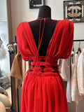 Cute A line V Neck Red Chiffon Mini Short Formal 8th Grade Homecoming Dresses Summer Middle School Hoco Dress Homecoming Outfits 25 Birthday Dress HZ1121