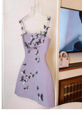 Cute A line Spaghetti Straps Lilac Mini Short Formal 8th Grade Homecoming Dresses Summer Middle School Hoco Dress Homecoming Outfits HZ1121