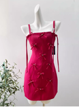 Pretty A line Spaghetti Straps Hot Pink Satin Short Formal 8th Grade Homecoming Dresses Summer Middle School Hoco Dress Homecoming Outfits HZ1121