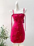 Pretty A line Spaghetti Straps Hot Pink Satin Short Formal 8th Grade Homecoming Dresses Summer Middle School Hoco Dress Homecoming Outfits HZ1121