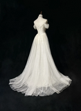 Vintage Bridal Gown 1960s Mermaid Off The Shoulder Sequin Long White Wedding Dresses Elegant Bridal Gowns HZ1121