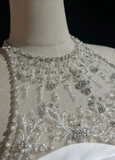 Vintage Bridal Gown 1960s A Line Jewel Neck Chiffon Long White Wedding Dresses Elegant Bridal Gowns HZ1121