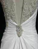 Vintage Bridal Gown 1960s A Line Jewel Neck Chiffon Long White Wedding Dresses Elegant Bridal Gowns HZ1121