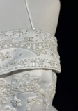 Vintage A line Spaghetti Straps White Satin Long 1940s 1950s Wedding Dresses Elegant Bridal Gowns HZ1121