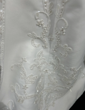 Vintage A line Spaghetti Straps White Satin Long 1940s 1950s Wedding Dresses Elegant Bridal Gowns HZ1121