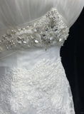 Vintage Bridal Gown 1960s A Line Strapless Tulle Lace Long White Wedding Dresses Elegant Bridal Gowns HZ1121