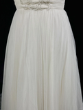 Vintage Bridal Gown 1960s Ball Gown V Neck Tulle Long White Wedding Dresses Elegant Bridal Gowns HZ1121