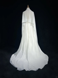 Vintage Bridal Gown 1960s A Line V Neck Chiffon Long White Wedding Dresses Elegant Bridal Gowns HZ1121