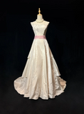 Vintage Bridal Gown 1960s Ball Gown Off The Shoulder Ivory Long Summer Autumn Wedding Dresses Elegant Bridal Gowns HZ1121