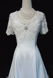 Vintage Bridal Gown 1960s Ball Gown V Neck Short Sleeves Ivory Long Summer Autumn Wedding Dresses Elegant Bridal Gowns HZ1121