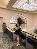 Sexy Ball Gown Strapless Black Satin Mini Short Formal 8th Grade Homecoming Dresses Summer Middle School Hoco Dress Homecoming Outfits Birthday Outfit HZ1121