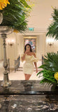 Cute Sheath Off The Shoulder Ivory Satin Mini Short Formal 8th Grade Homecoming Dresses Summer Middle School Hoco Dress Homecoming Outfits HZ1121