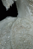 Timeless Bridal Gown Ball Gown Off The Shoulder Sequin Long Wedding Dresses Elegant Brides Gowns HZ1121