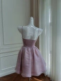 Fancy Short Hoco Dresses A line Straps Lilac Mini Blue Formal 8th Grade Homecoming Dresses Summer Middle School Homecoming Outfits HZ1121