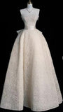 Unique Wedding Dress Ball Gown Strapless Neck Lace Long Wedding Dresses Bridal Gowns Elegant Brides Gown HZ1121
