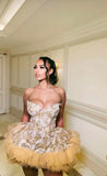 Cute Ball Gown Sweetheart Gold Sleeveless Mini Short Formal 8th Grade Homecoming Dresses Summer Middle School Hoco Dress Homecoming Outfits Birthday Outfit HZ1121