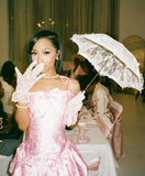 Cute A Line Spaghetti Straps Pink Lace Sleeveless Mini Short Formal 8th Grade Homecoming Dresses Summer Middle School Hoco Dress 16th Homecoming Outfits HZ1121