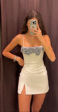 Sexy Sheath Straps White Mini Short Formal 8th Grade Homecoming Dresses Summer Middle School Hoco Dress Homecoming Outfits 18th Birthday Outfit HZ1121
