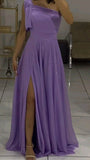 Elegant A line One Shoulder Lilac Sequin Prom Dresses Party Dress Summer 20th Birthday Outfits 18th Birthday Dresses HZ1121